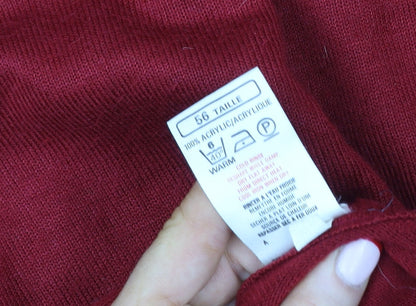 Womens UK Size XL Marks and Spencer Red Pullover Sweatshirt