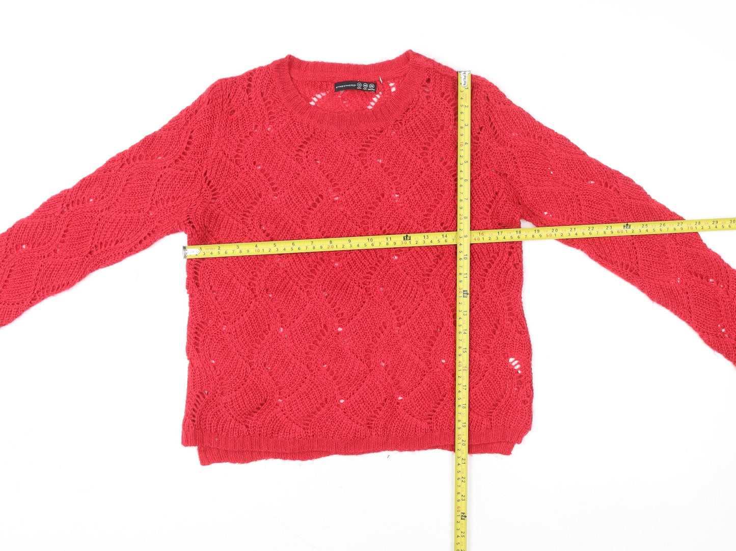 Womens UK Size 12 Atmosphere Red Pullover Jumper