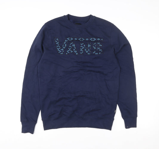 Mens UK Size XS VANS Blue Pullover Sweatshirt