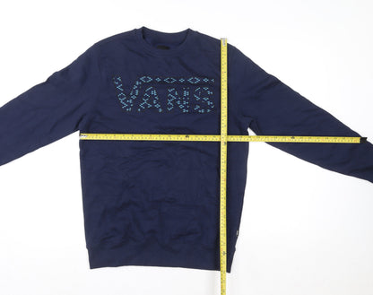 Mens UK Size XS VANS Blue Pullover Sweatshirt