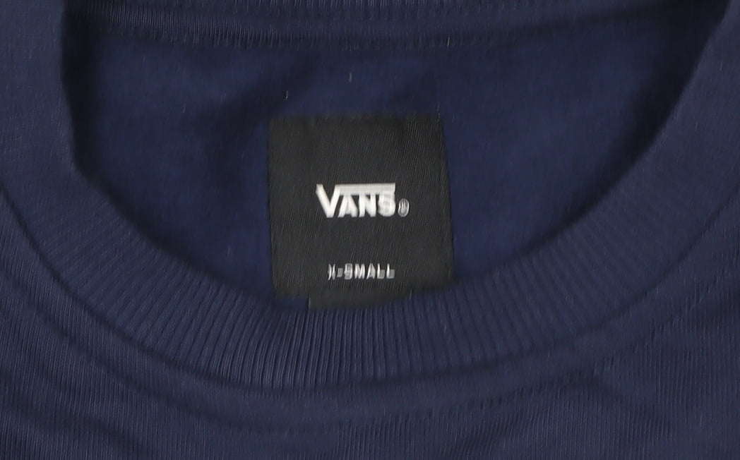 Mens UK Size XS VANS Blue Pullover Sweatshirt