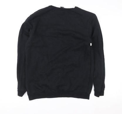 Mens UK Size M boohooMAN Black Pullover Sweatshirt