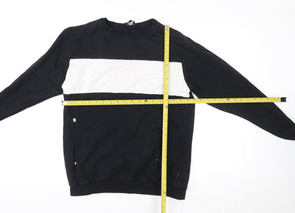 Mens UK Size M boohooMAN Black Pullover Sweatshirt