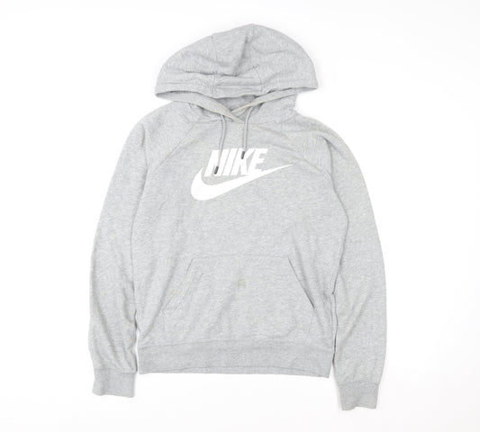 Womens UK Size XS Nike Grey Pullover Hoodie