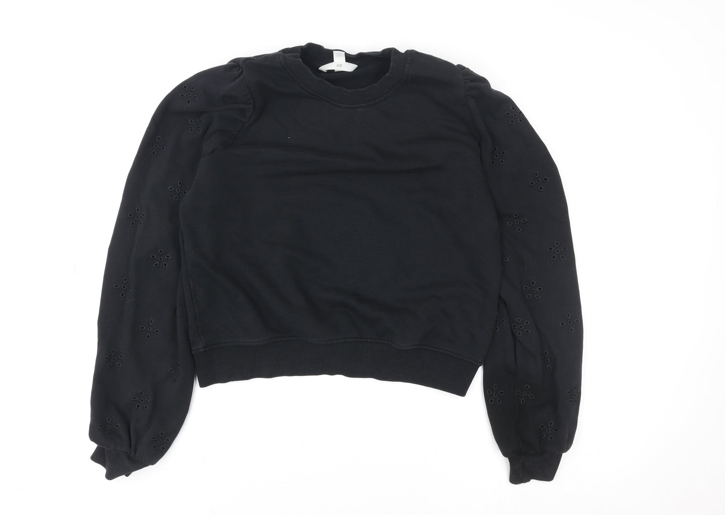 Womens UK Size 12 H&M Black Pullover Sweatshirt