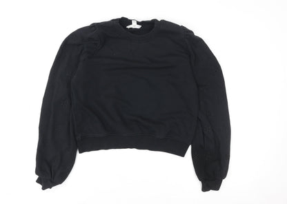 Womens UK Size 12 H&M Black Pullover Sweatshirt