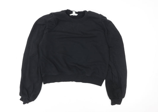 Womens UK Size 12 H&M Black Pullover Sweatshirt