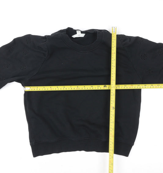 Womens UK Size 12 H&M Black Pullover Sweatshirt