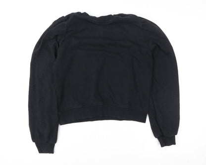 Womens UK Size 12 H&M Black Pullover Sweatshirt