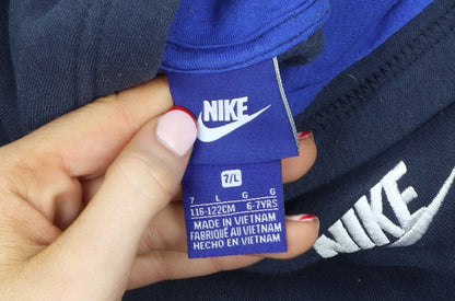 Boys UK Size 6-7 Years Nike Blue Pullover Hoodie