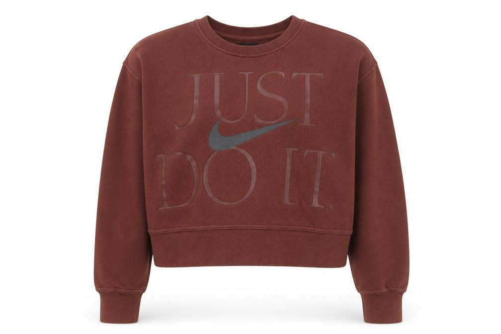 Womens UK Size S Nike Brown Pullover Sweatshirt