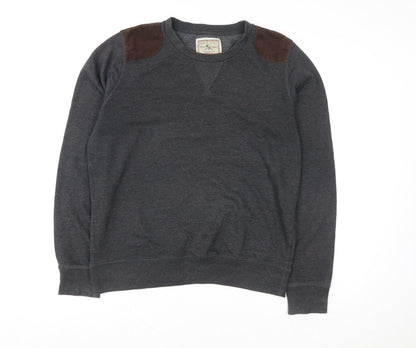 Mens UK Size L Brave Soul Grey Pullover Sweatshirt