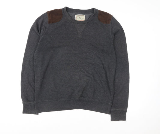 Mens UK Size L Brave Soul Grey Pullover Sweatshirt