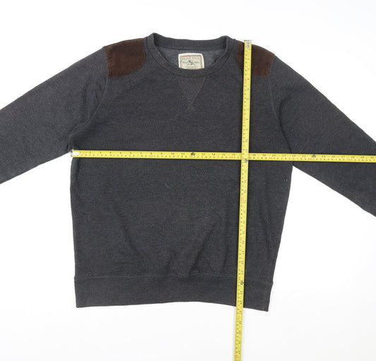 Mens UK Size L Brave Soul Grey Pullover Sweatshirt