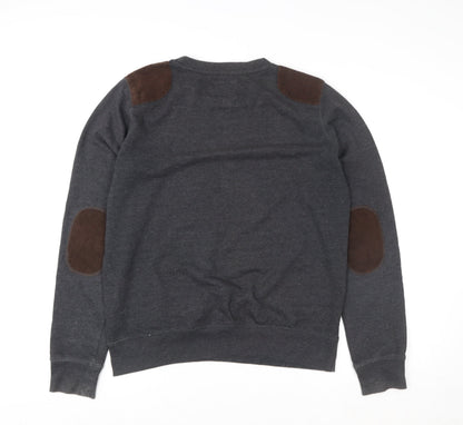 Mens UK Size L Brave Soul Grey Pullover Sweatshirt