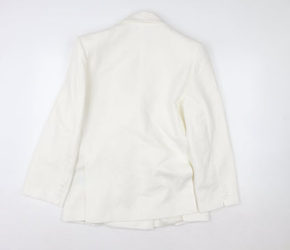 Womens UK Size 8 Zara Regular White Blazer