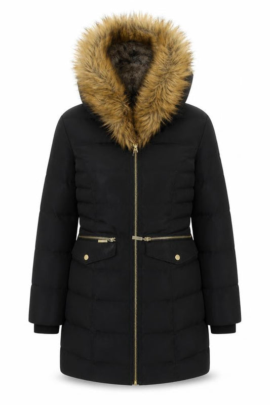Womens UK Size XS Oasis Black Puffer Jacket