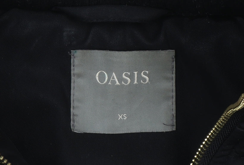 Womens UK Size XS Oasis Black Puffer Jacket