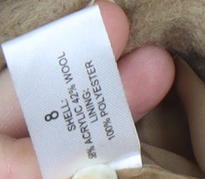 Womens UK Size 8 Therapy Beige Overcoat