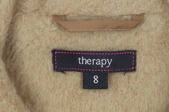 Womens UK Size 8 Therapy Beige Overcoat