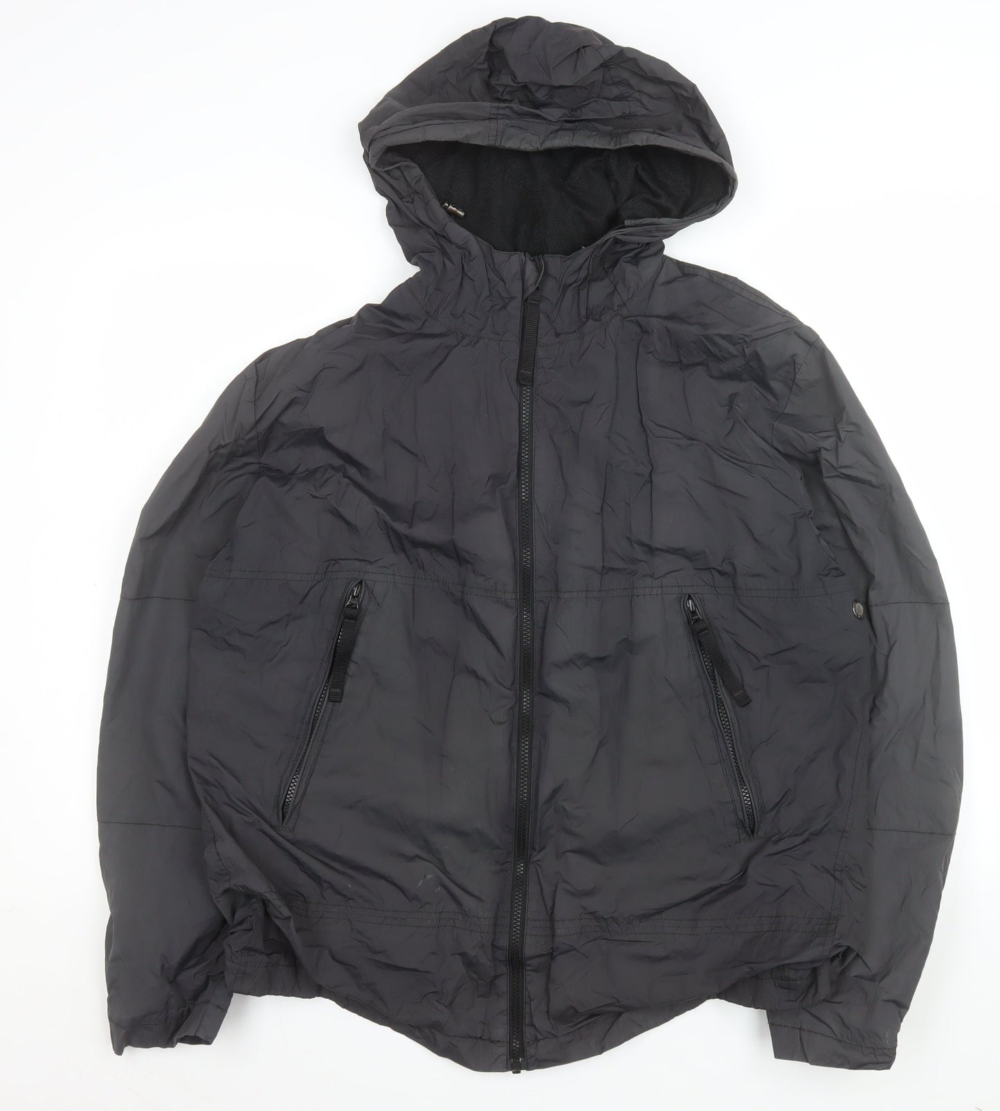 Womens UK Size XL St. George by Duffer Black Windbreaker Coat