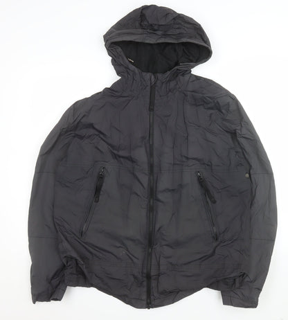 Womens UK Size XL St. George by Duffer Black Windbreaker Coat