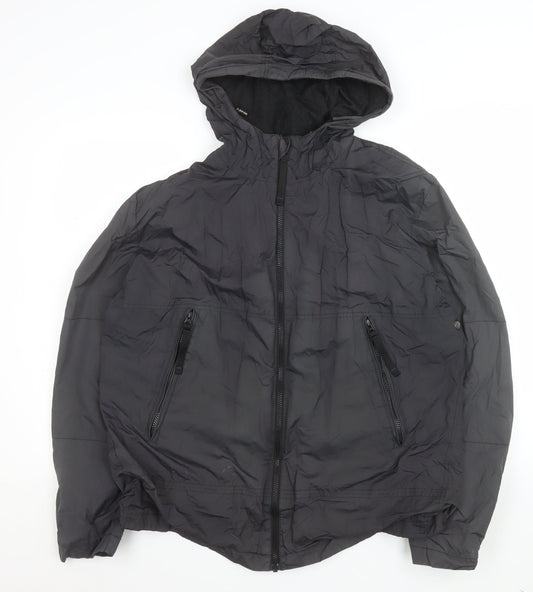 Womens UK Size XL St. George by Duffer Black Windbreaker Coat
