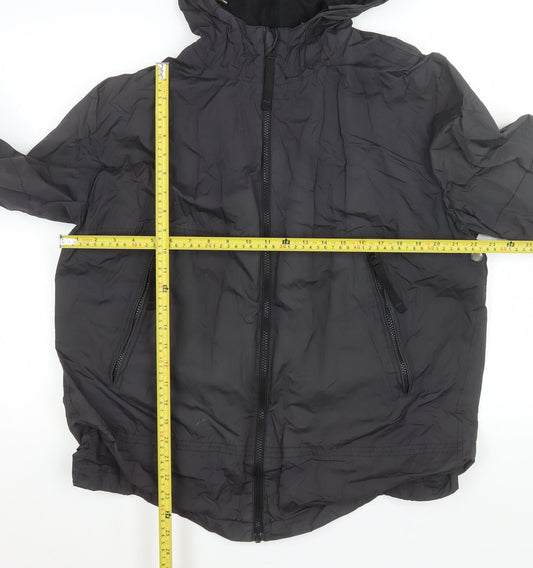 Womens UK Size XL St. George by Duffer Black Windbreaker Coat