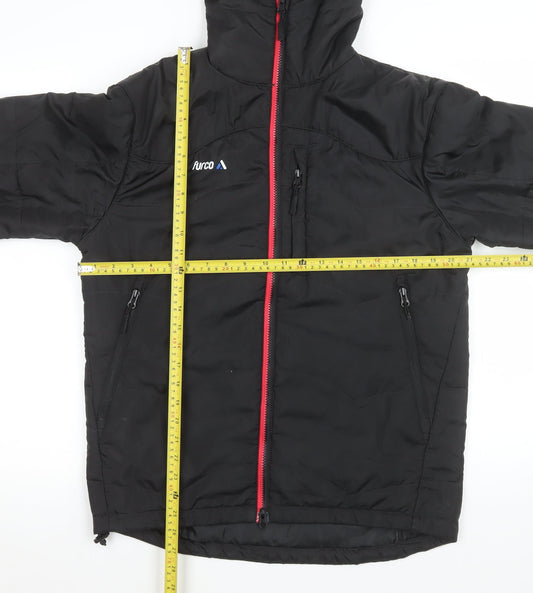 Womens UK Size M Furco Black Puffer Jacket