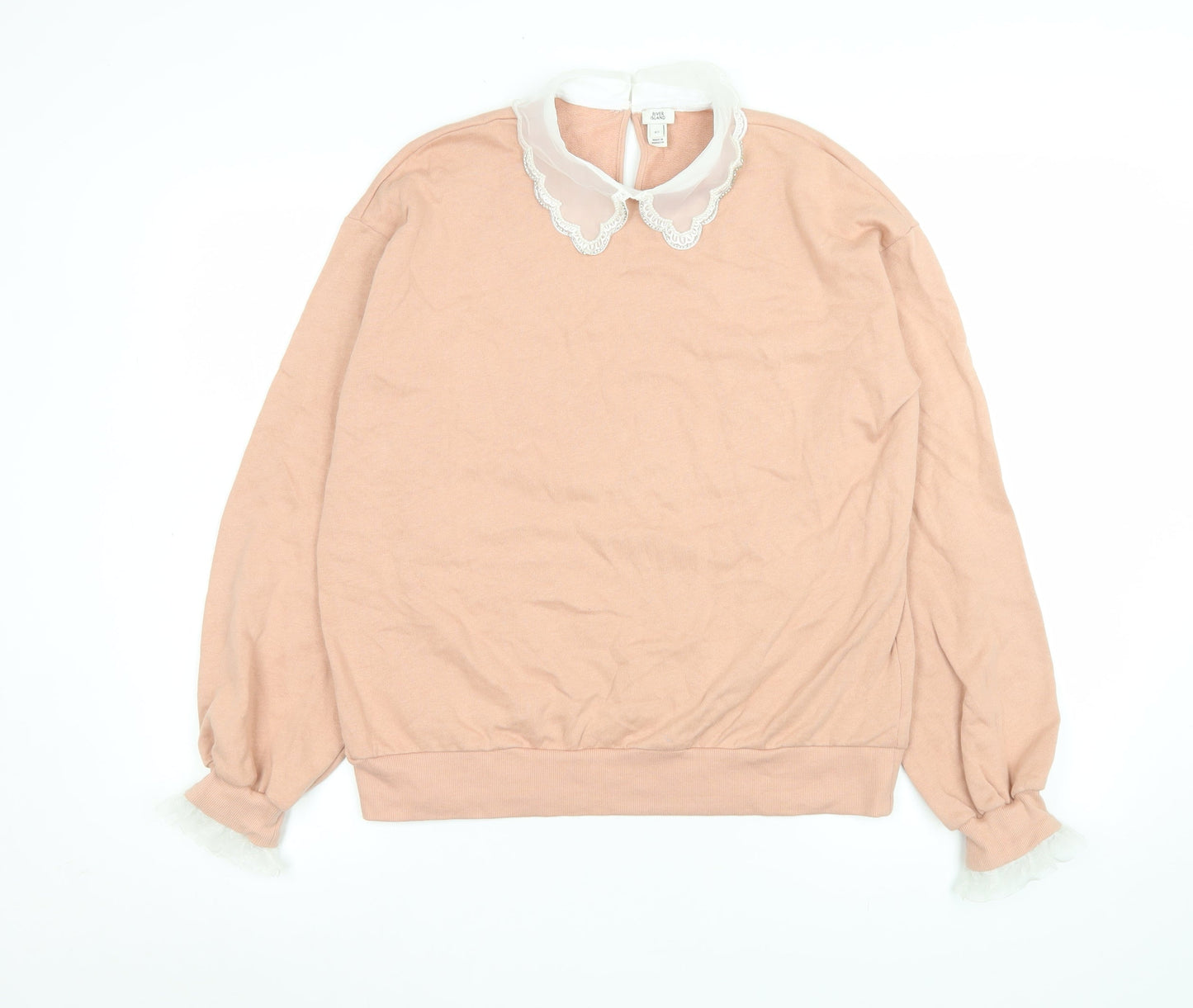 Womens UK Size XS River Island Pink Basic Blouse