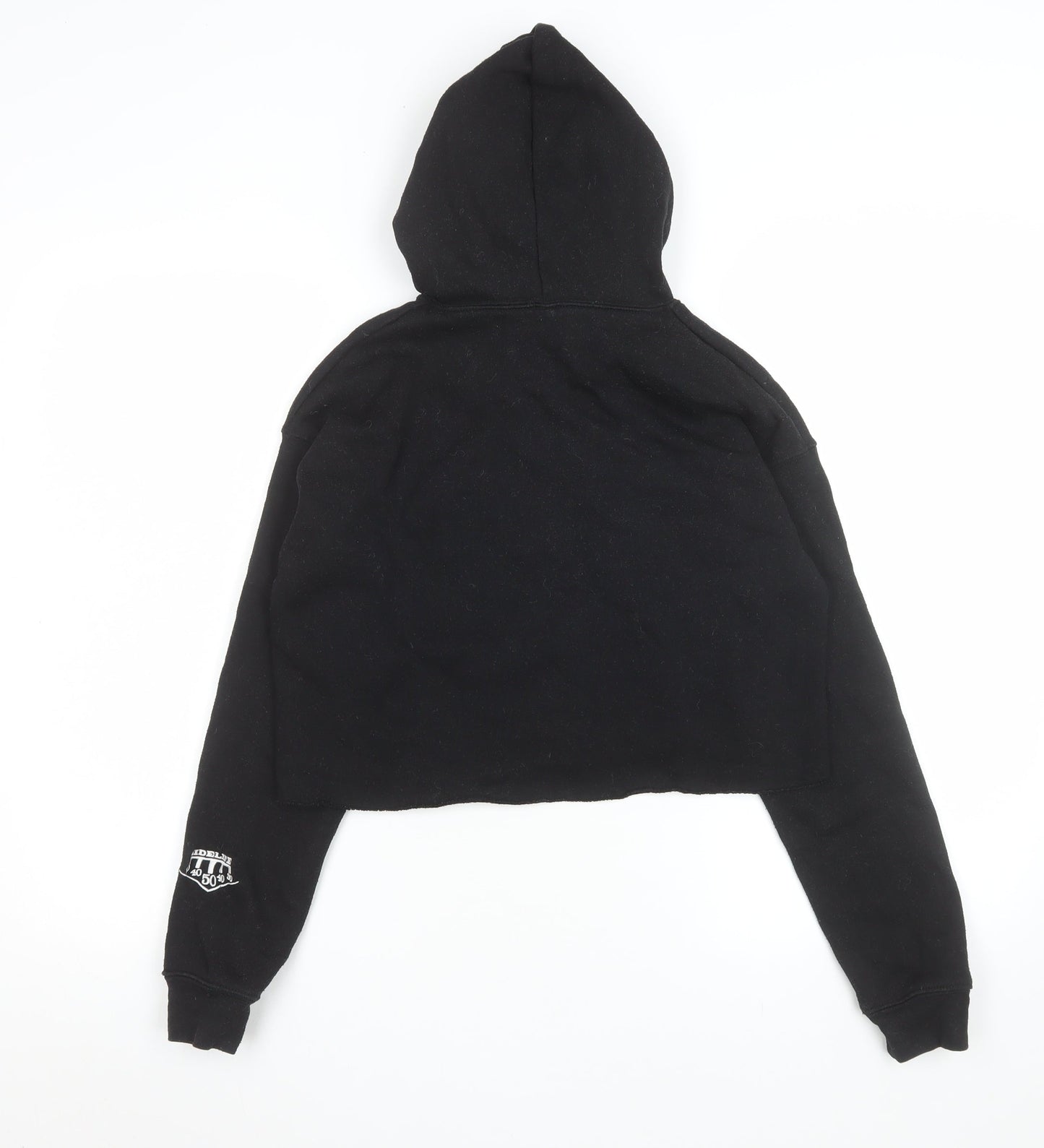 Womens UK Size S Bella + Canvas Black Pullover Hoodie