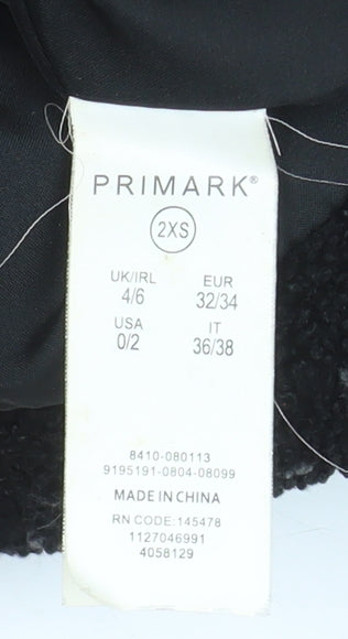 Womens UK Size 2XS Primark Black Puffer Jacket