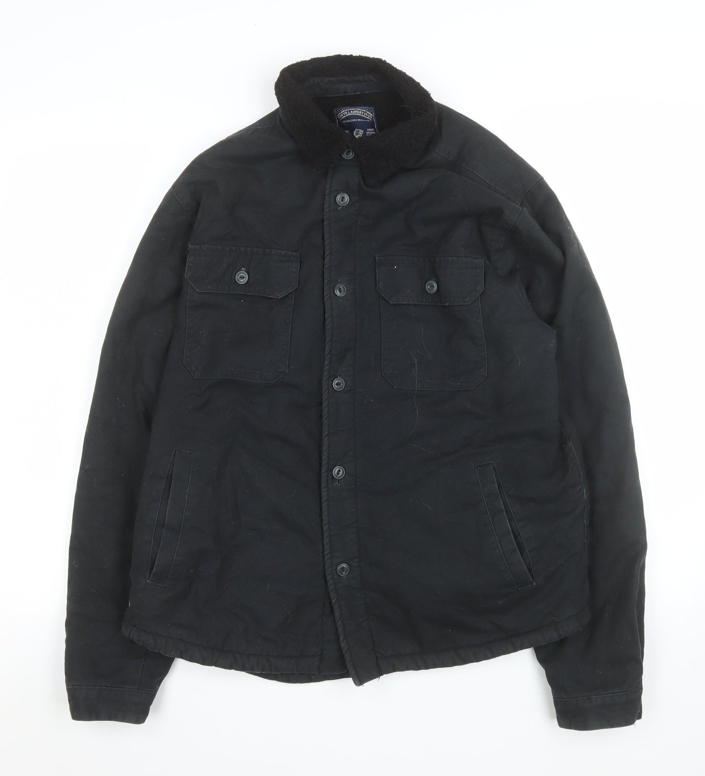 Mens UK Size M Tokyo Laundry Black Basic Jacket