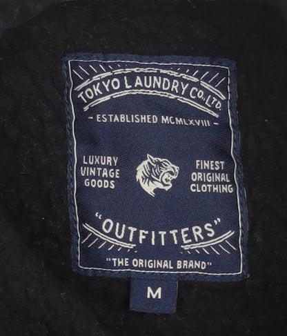 Mens UK Size M Tokyo Laundry Black Basic Jacket