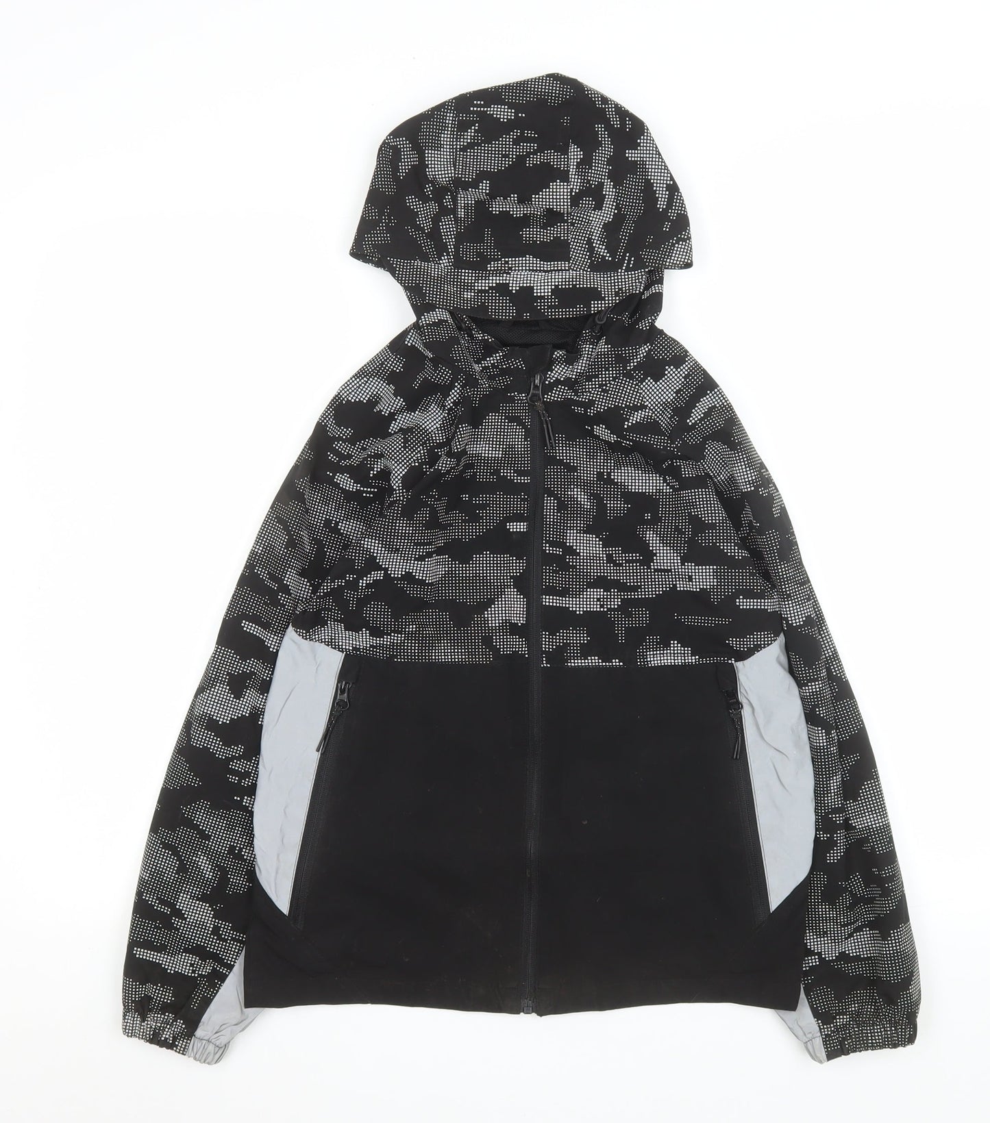 Boys UK Size 10-11 Years George Black Windbreaker Coat