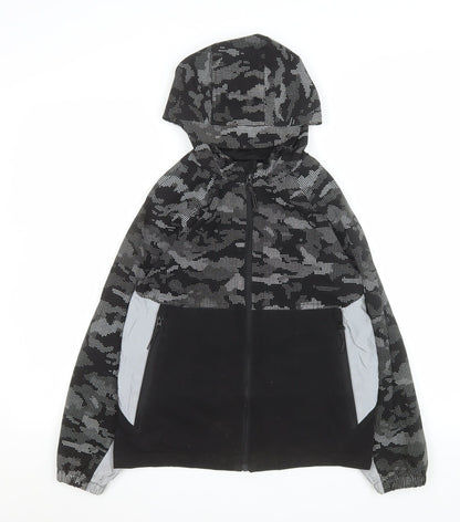 Boys UK Size 10-11 Years George Black Windbreaker Coat