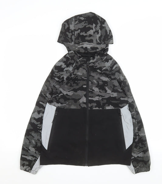 Boys UK Size 10-11 Years George Black Windbreaker Coat