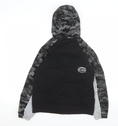 Boys UK Size 10-11 Years George Black Windbreaker Coat