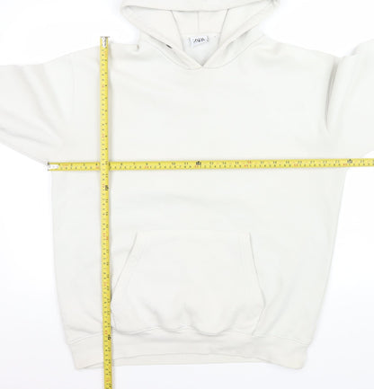 Womens UK Size 16 Zara White Pullover Hoodie
