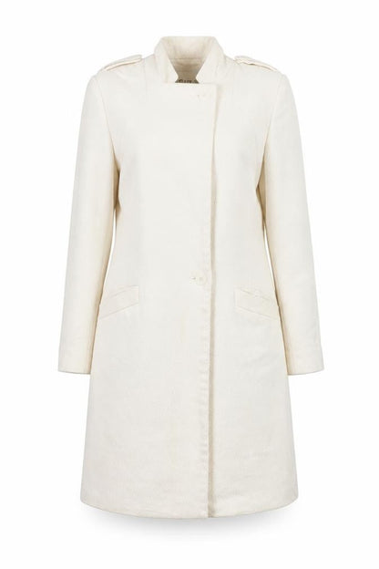 Womens UK Size S Reiss Ivory Overcoat