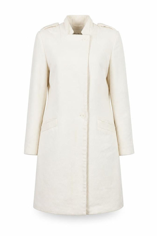 Womens UK Size S Reiss Ivory Overcoat