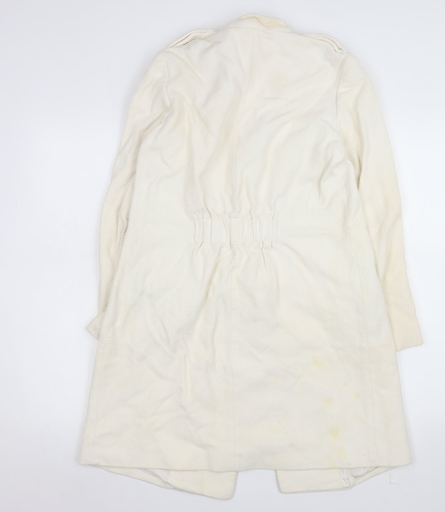 Womens UK Size S Reiss Ivory Overcoat