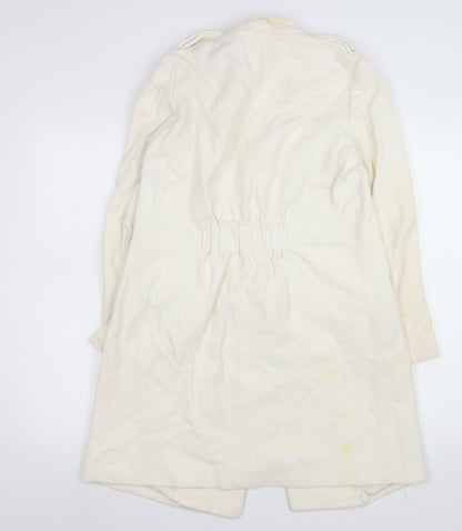 Womens UK Size S Reiss Ivory Overcoat