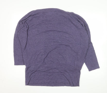 Womens UK Size XL Gallery Purple Tunic Blouse