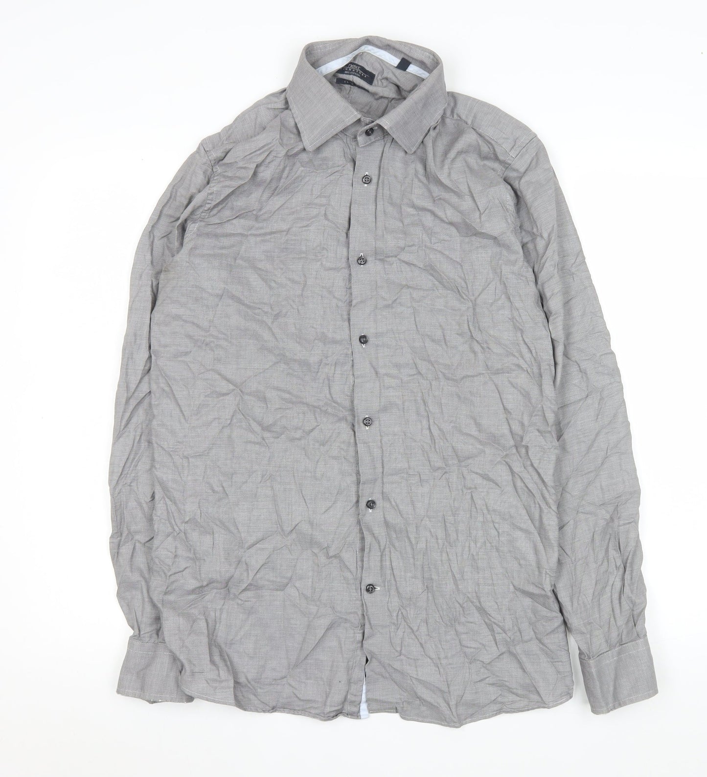 Mens UK Collar Size 16.5 NEXT Smart Grey  Dress Shirt