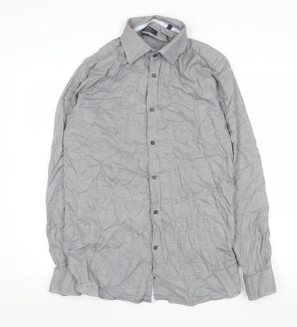 Mens UK Collar Size 16.5 NEXT Smart Grey  Dress Shirt