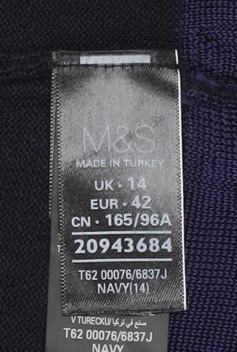 Womens UK Size 14 Marks and Spencer Blue Basic Jacket