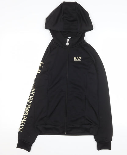 Boys UK Size 10 Years Emporio Armani Black Track Jacket