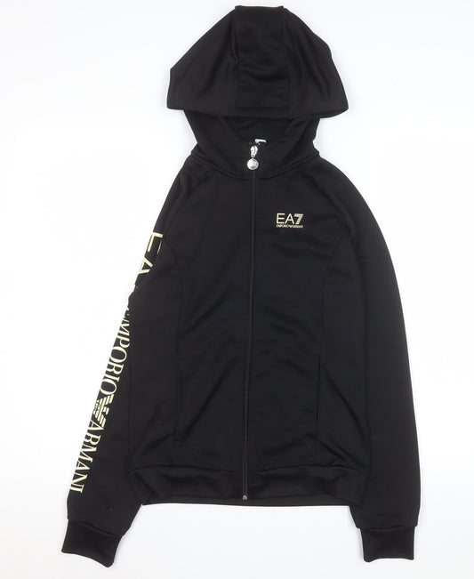 Boys UK Size 10 Years Emporio Armani Black Track Jacket