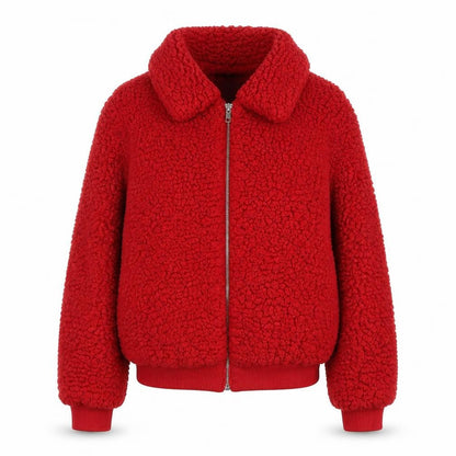 Womens UK Size 10 Parisian Red Bomber Jacket